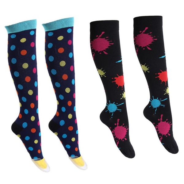 

sports socks outdoor leg support stretch nylon performance hiking running, Black