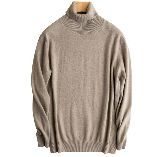 

autumn and winter new men's turtleneck pullover solid color loose cardigan sweater, White;black