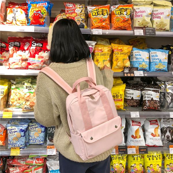 

2019 новый небольшой свежий милый наплечная сумка женщины простой студент мешок большой емкости