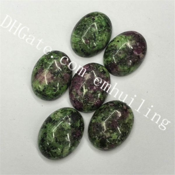 100pcs Opzione multi formato all'ingrosso Rubino naturale in cabochon di zoisite Gemme levigate Cab Top Raro ovale Flatback Anyolite Crystal Loose Gemstone