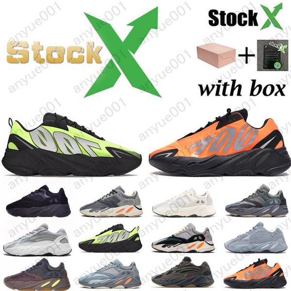

700 wave runner kanye west running shoes reflective carbon blue magnet inertia static utility black salt men designer shoes women sneakers