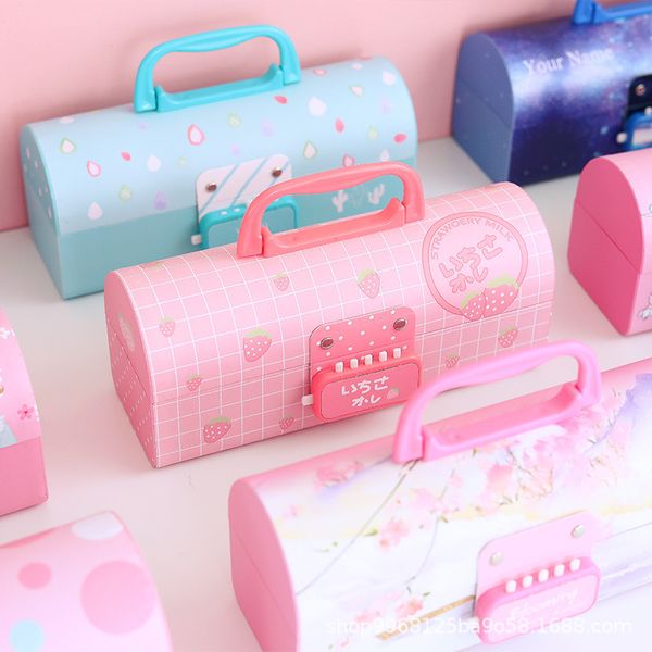 

unicorn pencil case password estuche escolar high capacity school supplies kalem kutusu trousse scolaire stylo pencil box