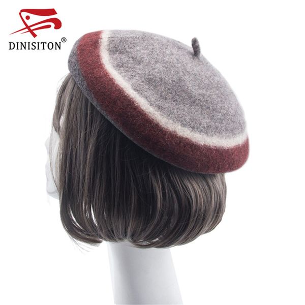 

dinisiton новых девушек женщин берут французский художник beanie теплых высокого качества шляпы для девочек cap hat cap 4 цвета шерсть beani, Blue;gray