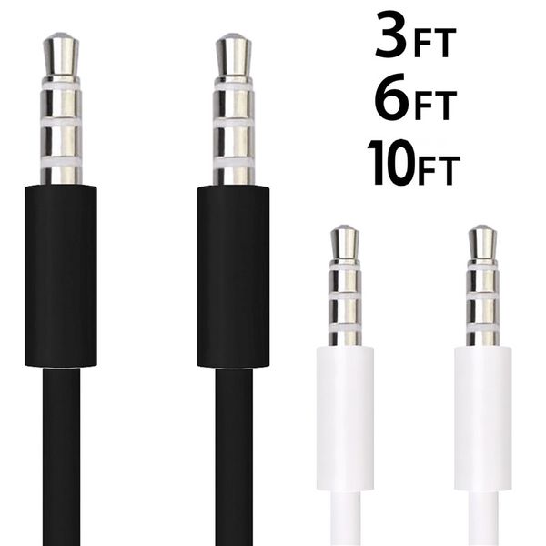 Auto-Stereo-Zusatz-Audiokabel, 1 m, 2 m, 3 m, 3,5 mm Stecker, Aux-Kabel für MP3-PC-Lautsprecher-Kopfhörer