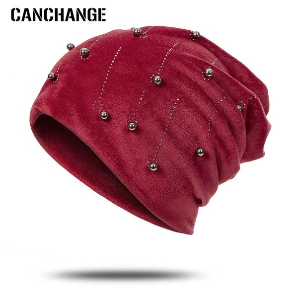 

pearls women's winter hat velvet soft warm touch casual hat plush material skullies beanie high qulaity bonnet, Blue;gray