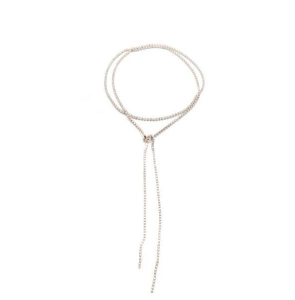 

choker crystal gem luxury jewelry collar chocker chunky necklace women accessories vintage multilayer rhinestone exaggerated, Silver