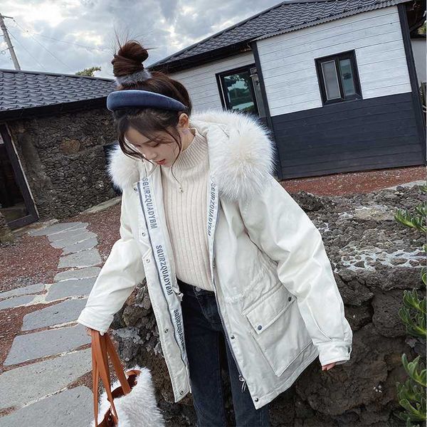 

mishow atumn winter fur hooded long sleeve down coat women causal high waist white jacket mx19d8880, Black