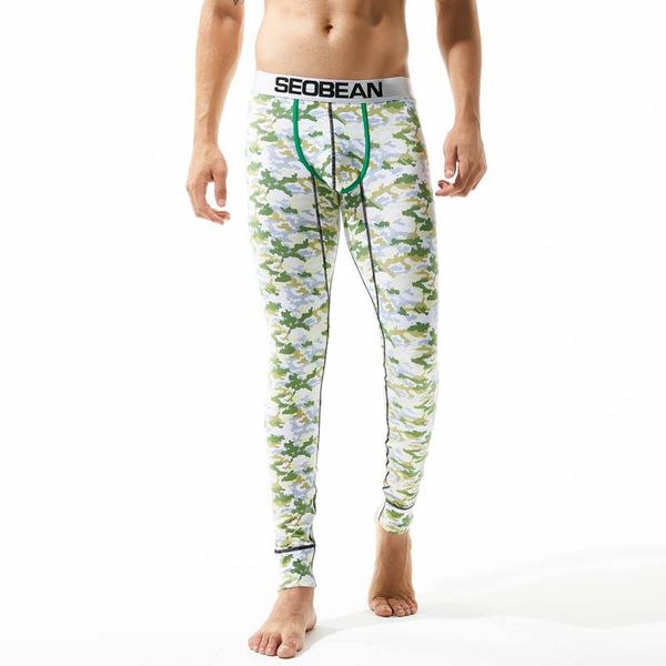 

thermal underwear winter warm pants men long johns cotton printed thermo leggings tights men pants, Black;white