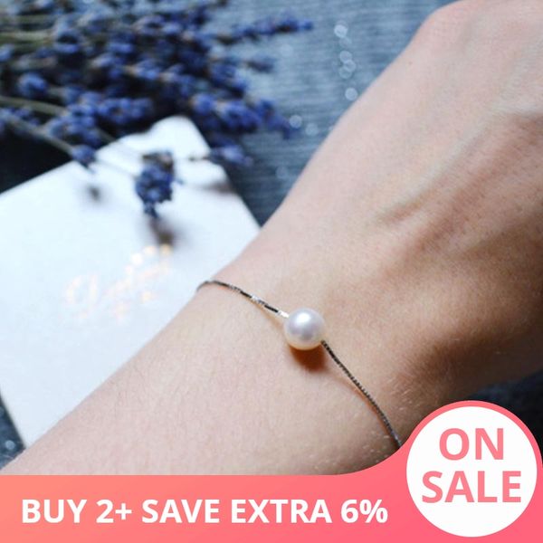 

daimi silver pearl bracelet 7-7.5mm round freshwater pearl bracelet white/pink/purple brand jewelry, Golden;silver