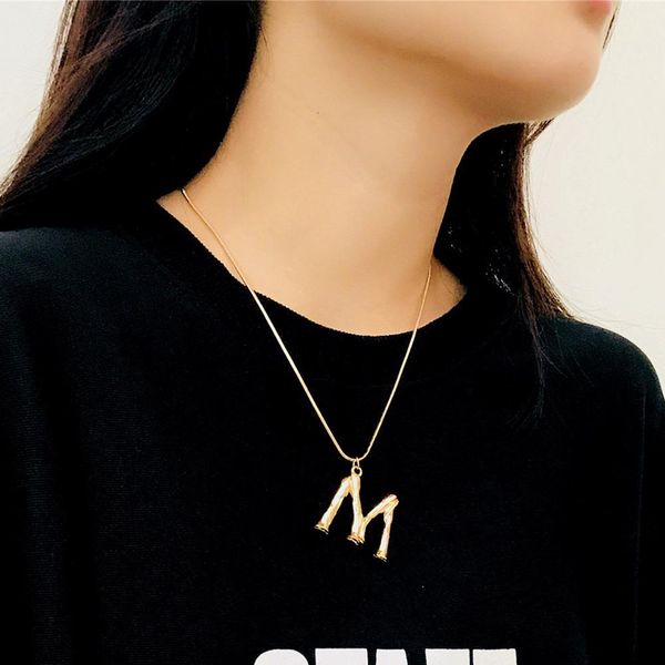 

tiny gold and silver colour initial letter necklace for women alloy a-z alphabet pendant necklace jewelry girls gifts nkufk
