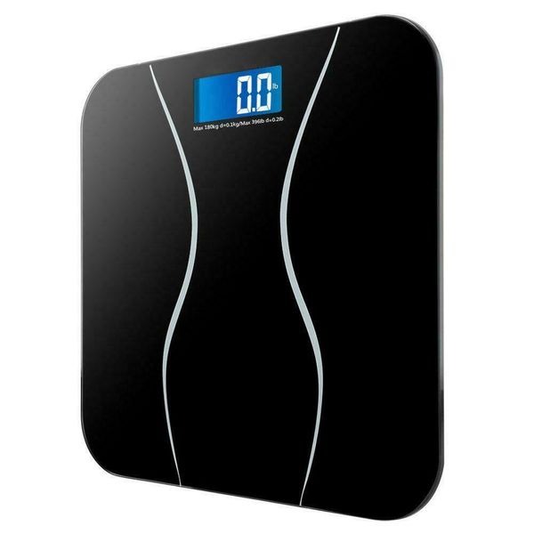 

digital electronic lcd personal glass bathroom body weight weighing scale 396 lb