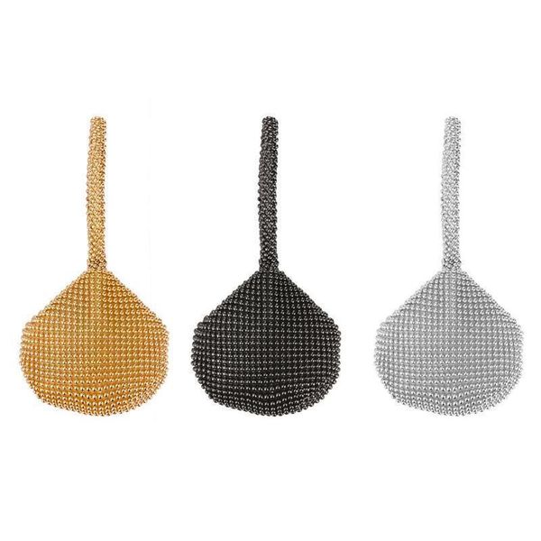 

designer-3 colors metal clutch bags for women ladies small fashion day clutches pearl beaded purse for dinner party metallic handbags