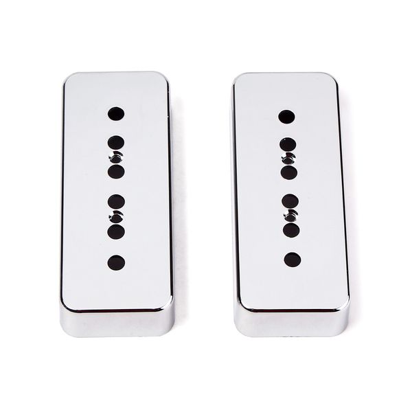 

2pcs silver humbucker pickup cover 50/52mm pole suitable for p90 soap bar