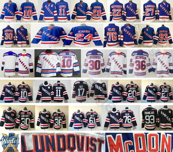 

нью-йорк рейнджерс # 10 панарин 24 kaapo kakko 30 хенрик лундквист 20 chris kreider 76 брейди скжей mark messier 99 уэйн гретцки трикотажных, Black;red