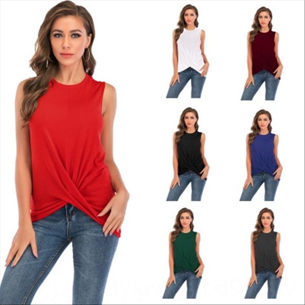 

2020 summer ol temperament high temperature shaped sleeveless kink women's 2020 summer ol temperament high t-shirt pullover temperature, White