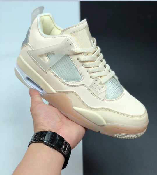 

2020 4s white light green beige high leather breathable shoes outdoor shoes women men shoes size 36-47