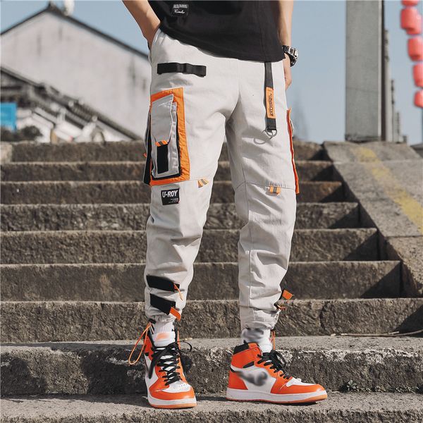 

Januarysnow Multi Pockets Cargo Harem Jogger Pants Men Hip Hop Fashion Casual Track Trousers Streetwear Harajuku Hipster Sweatpants