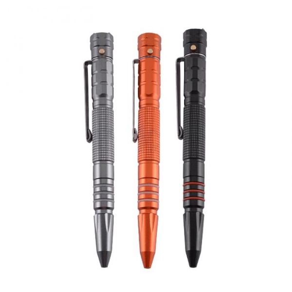 

portable tactical pen emergency glass breaker hand tools double head tungsten steel aluminium alloy outdoor self defense edc anti-skid tool