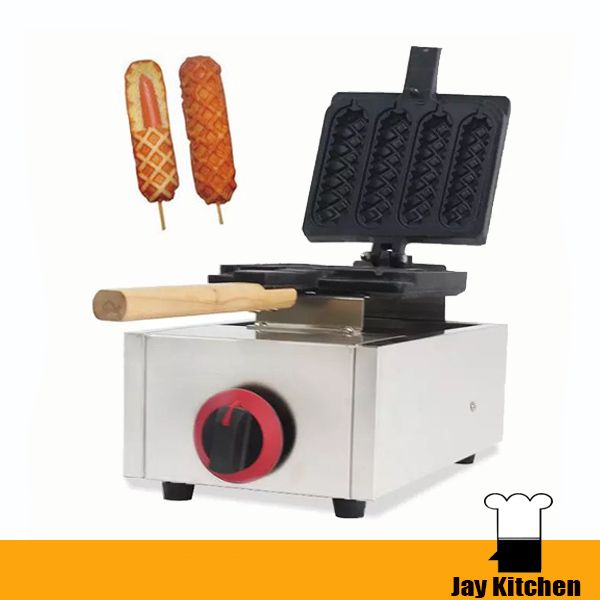 Macchina per waffle commerciale per waffle a gas per muffin per hot dog macchina per waffle francese per waffle per waffle macchina per hot dog in acciaio inossidabile