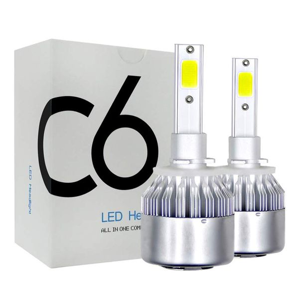 

paleimai 2pcs car led headlights c6 h4 h3 h7 3800lm automatic headlamp 3000k 4300k 5000k 6000k 8000k 25000k auto bulbs