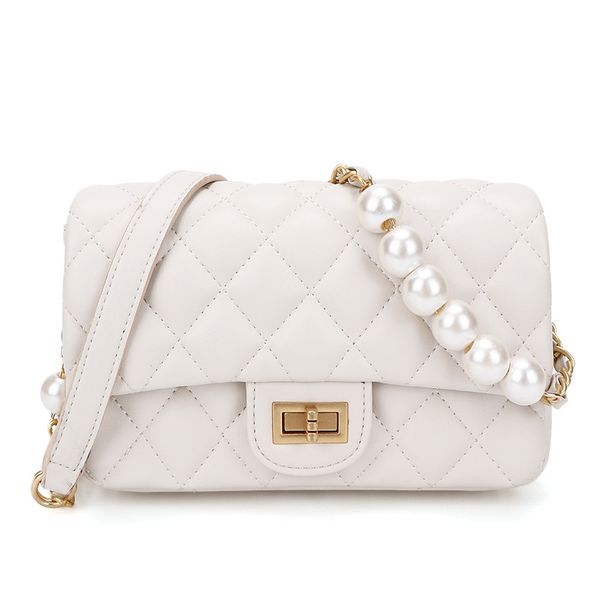 

ashion women's bag button handbag crossbody chain pearl women's shoulder bag