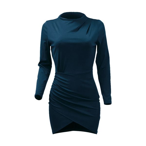 

fashion women solid color dresses new arrival womens long sleeve dresses luxury streetwear autumn winter dress women clothes size s-xl, Black;gray