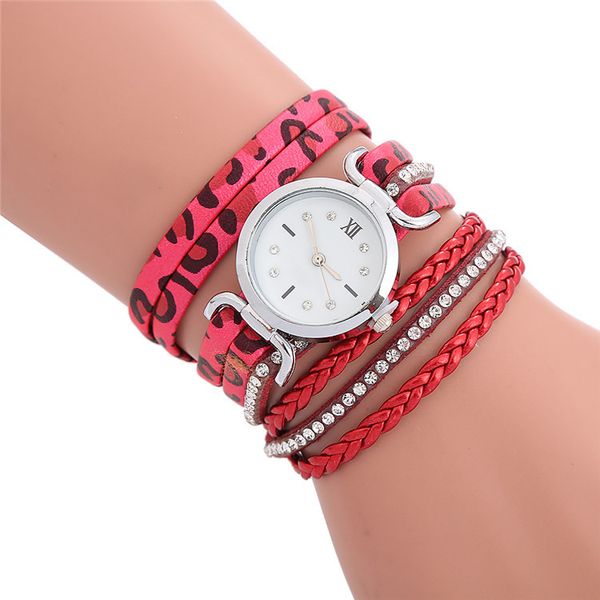 

new arrival leopard print silver roma dial small women ladies dress quartz bracelet watches long cross leisure diamond watches, Slivery;brown