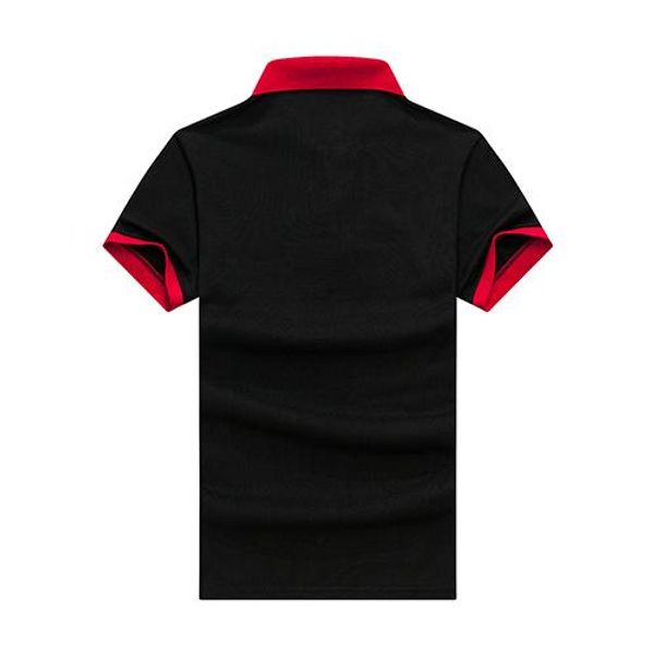 

running short sleeve trendy men's quick-drying round neck short-sleeved lapel t-shirt wo-106, Black