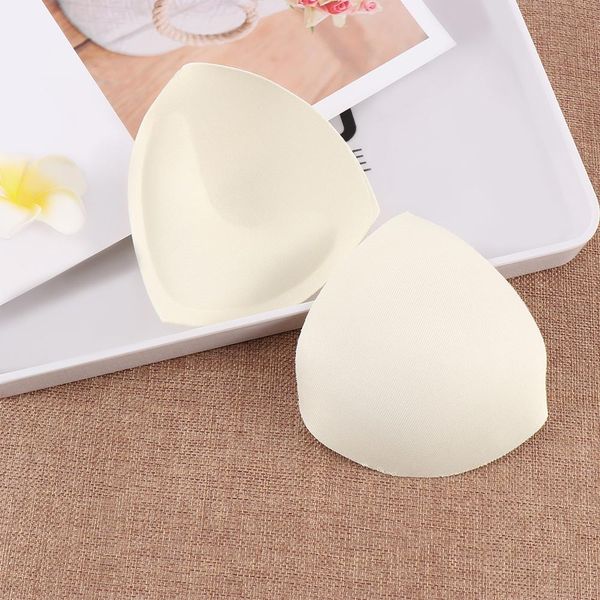 

1pair sponge swimsuit padding inserts breast enhancer to bra push up breast bikini padding removable bra pads for women, Black;white