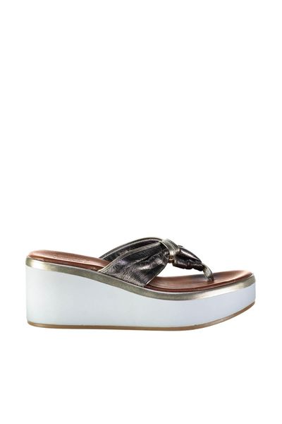 

pearl genuine leather anthracite female slippers 120130005426, Black