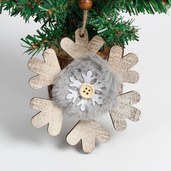 

new snowflake wooden embellishments rustic merry christmas tree hanging ornament drop pendant xmas decorations for home#25