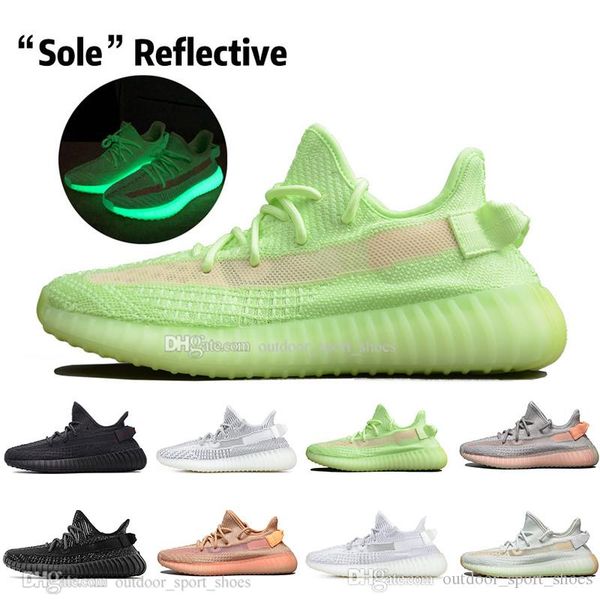 

горячий kanye west clay v2 статическая светоотражающие gid glow in the dark мужские кроссовки hyperspace истинная форма женщины мужчины спор