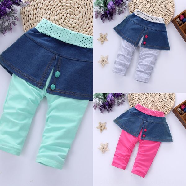 

18 children's jeans and trousers and trousers medium children's casual harlan pants pure cotton audel girls' jeans skirt pant, Blue