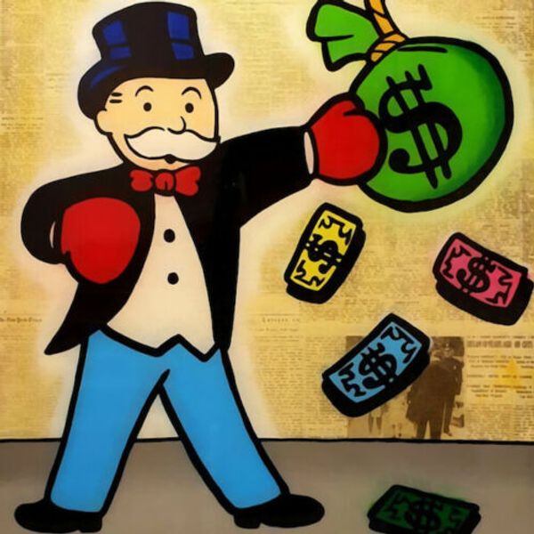 

alec monopoly print on canvas graffiti art wall decor money boxing home decor handpainted &hd print wall art canvas pictures 191102