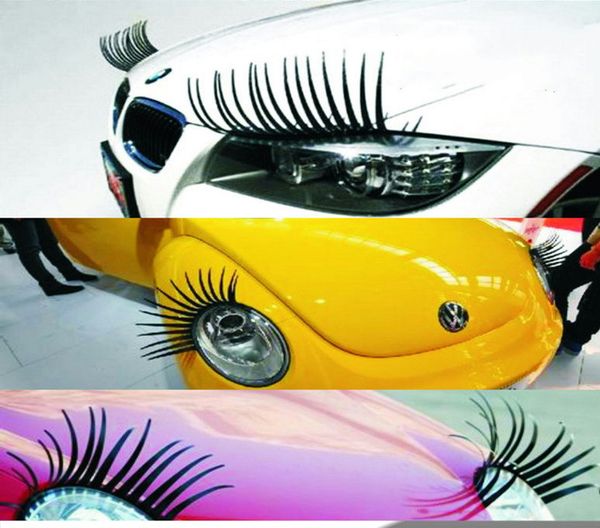 

new cute ресницы ресницы automotive eyeliner 3d автомобилей логотип наклейки наклейки авто фара decor