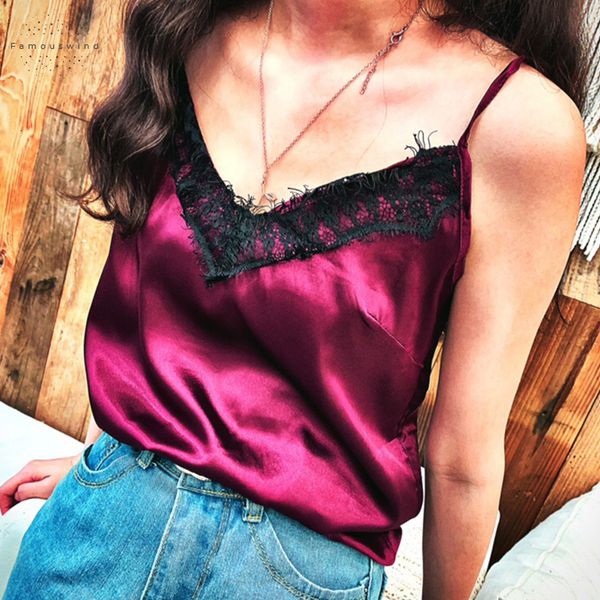 

womens shirt mike camis strap elegant crop v neck women short sleepwear female lace party summer blusa, White