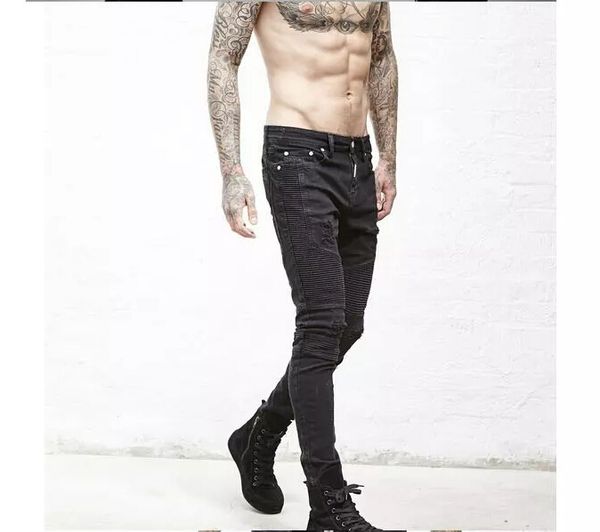 

blue/black mens slim straight denim jeans long casual men jeans size 28-38