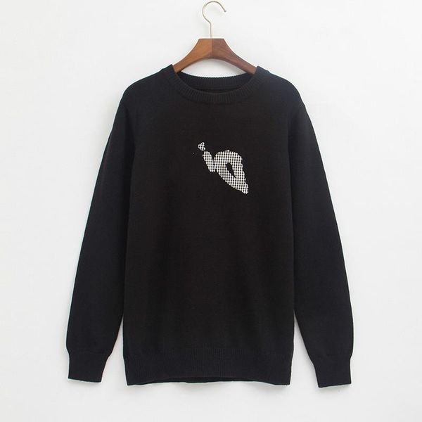 

19ss люкс европейского по алфавиту печатный свитер теплый модное высокого качества круглый воротник черный мужчины и женщины woolly hfyymy00, White;black