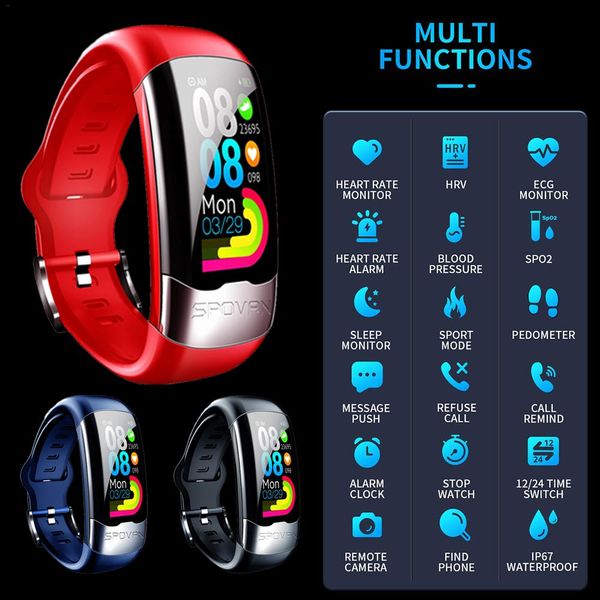

h02 hrv ecg+ppg monitor heart rate blood pressure o2 brightness control sport fitness smart watch fitness men women