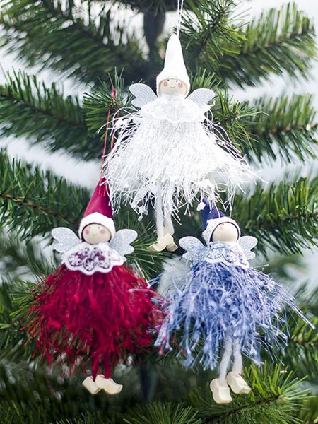 

christmas ornament cute angel doll pendant christmas tree hanging decoration for home party decoration kids gift