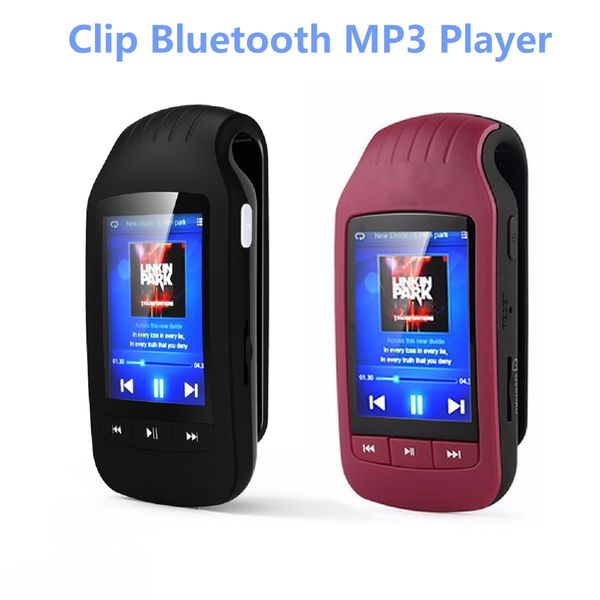 

clip sport bluetooth mp3 player 8gb 1037 pedometer bluetooth fm radio w/tf card slot stereo music player 1.8 lcd screen