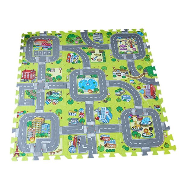 2019 Traffic Play Mat Puzzle Foam Interlocking Tiles Kids Road