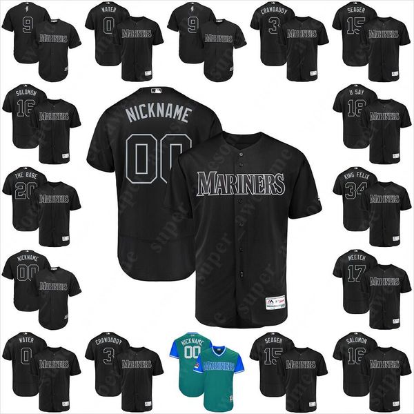 

Mariners Nickname 2019 Players Weekend Jersey Daniel Vogelbach J.P. Crawford Dee Gordon Mitch Haniger Felix Hernandez Wade LeBlanc Seager