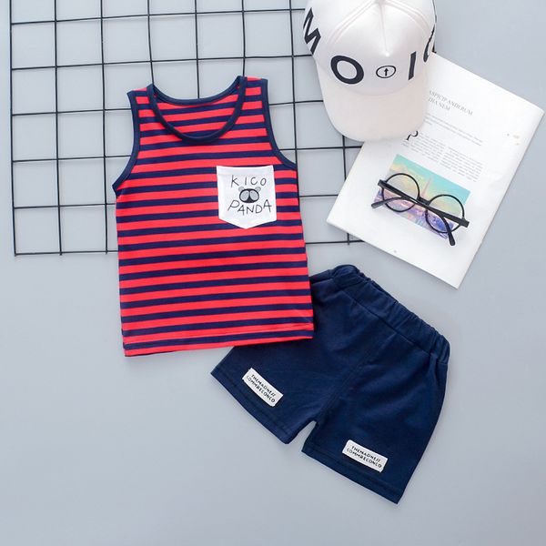 

baby boys summer clothing sets wedding party clothes gentleman style stripe cartoon tracksuit clothing for boys, White