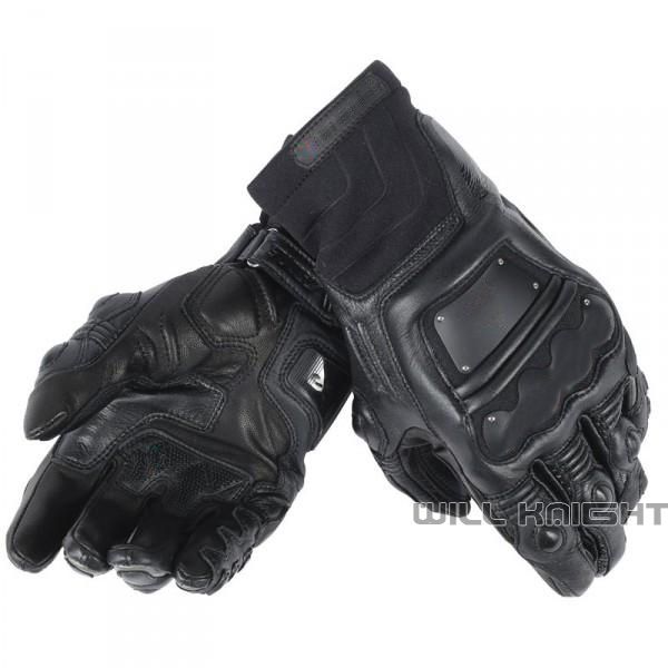 

dain motorcycle atv bike riding motocross leather men's black gloves