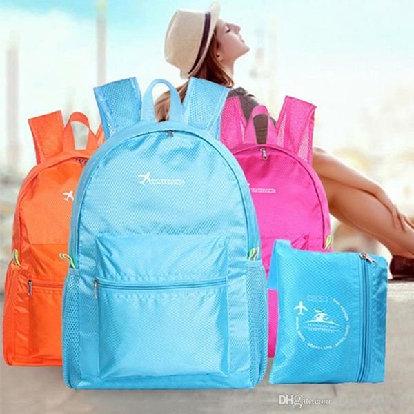 

outdoor travel foldable backpacks portable hiking waterproof lightweight sports storage bag students large school backpacks bh1601 tqq
