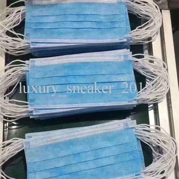 

7339044 ship dhl fast delivery disposable face masks blue 3-layer mouth face masks kn 95 kn90 men and women mask