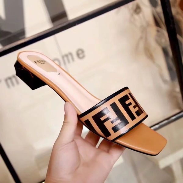 

designer shoes slides summer pool indoor flat slippershousehold wooden floor flip flops cutting-edge open toe sandal with box size 35-43, Black