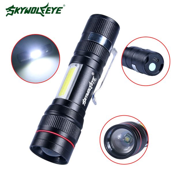 

skywolfeye гибкая коб легкий алюминиевый сплав светодиодный фонарик customized на открытом воздухе кемпинг фонарик