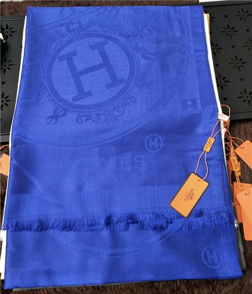 

brand long scarf size 180x70cm women men autumn scarf warm cotton scarves horse h shawls without box, Blue;gray